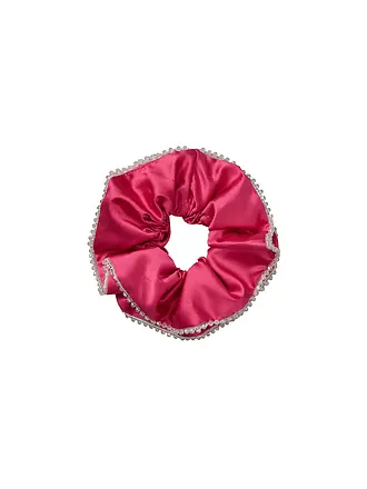 BECKSÖNDERGAARD | Haargummi - Scrunchie LUSTER BEAD Black | pink